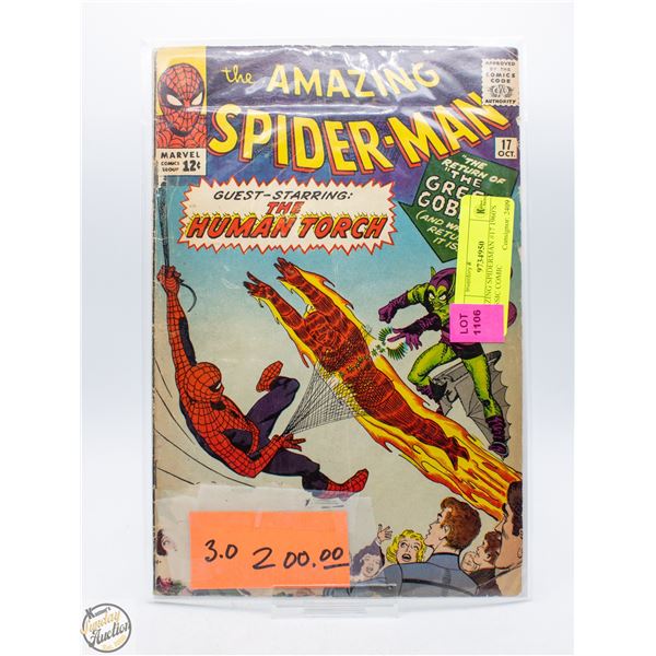 AMAZING SPIDERMAN #17 1960'S COMIC