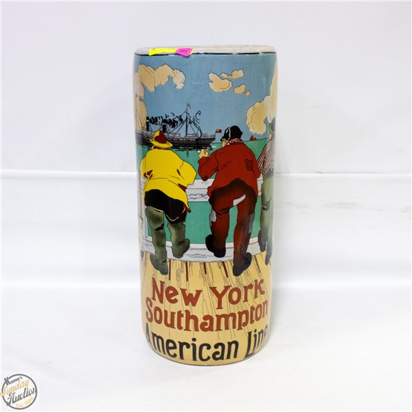 VINTAGE CERAMIC UMBRELLA STAND H-18"
