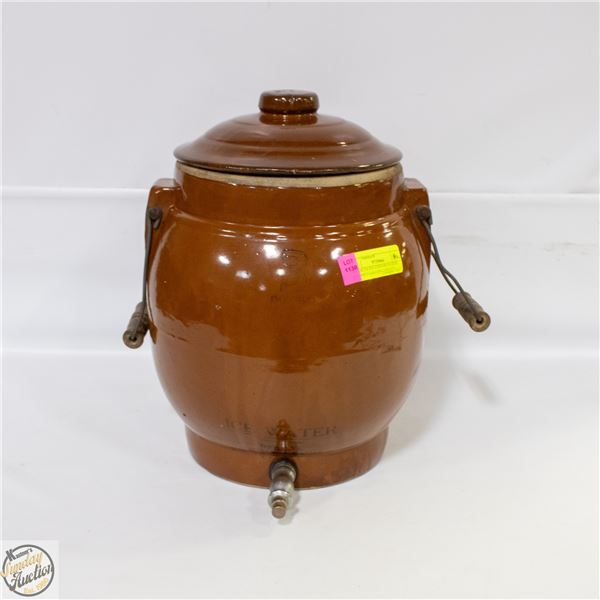 MEDALTA ICE COOLER GLAZED BROWN 3 GALLON CAPACITY