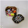 Image 1 : COLLECTABLE TIN WITH VINTAGE MARBLES