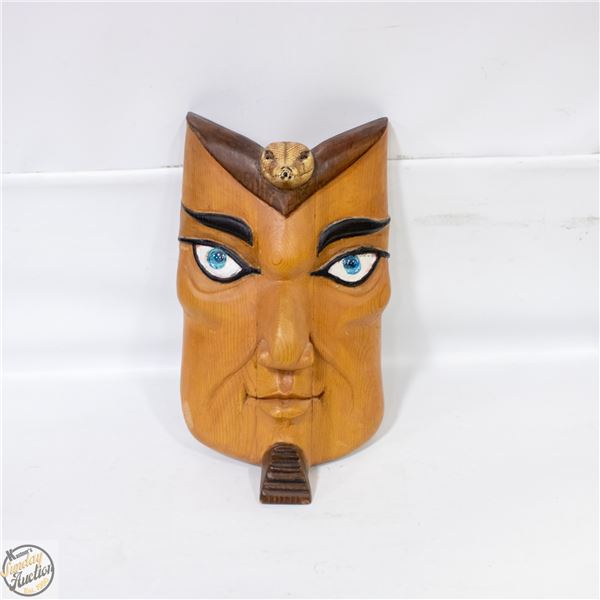 VINTAGE HAND CARVED PHAROH 13"H