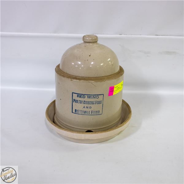 RED WING CHICKEN FEEDER 11 INCHES TALL