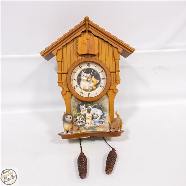 "PURR-FECT" MOMENTS KITTEN CUCKOO CLOCK BY