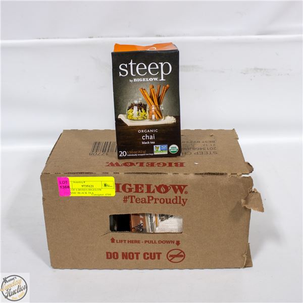 CASE OF 6 BOXES BIGELOW ORGANIC BLACK TEA