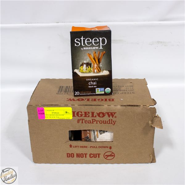 CASE OF 6 BOXES BIGELOW ORGANIC BLACK TEA