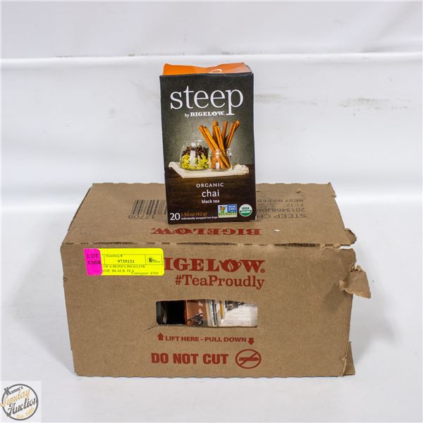CASE OF 6 BOXES BIGELOW ORGANIC BLACK TEA