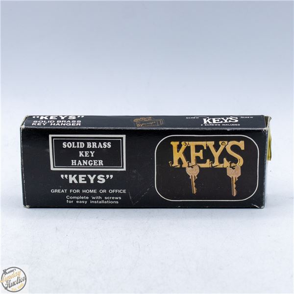 NEW OLD STOCK SOLID BRASS KEY HANGER