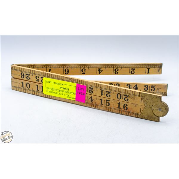 ANTIQUE LUFKIN BOXWOOD FOLDING RULER 3 FEET