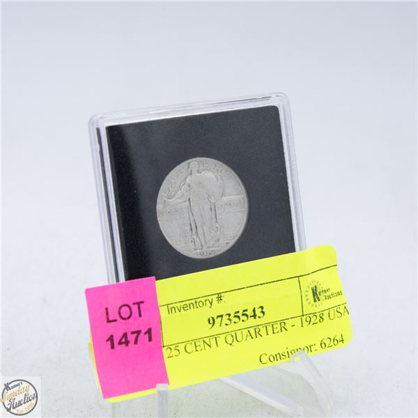 COIN - 25 CENT QUARTER - 1928 USA