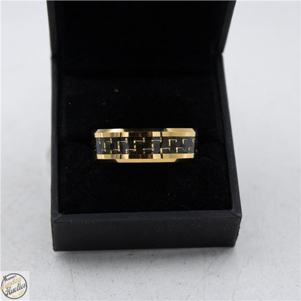 SIZE 12 MENS TUNGSTEN JEWELLED RING