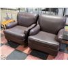 Image 1 : PAIR GREY LEATHERETTE ARM CHAIRS
