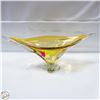 Image 1 : HEAVY VINTAGE GOLDEN AMBER HAND-BLOWN