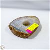 Image 1 : NATURAL WHITE AGATE GEODE SLICE POLISHED