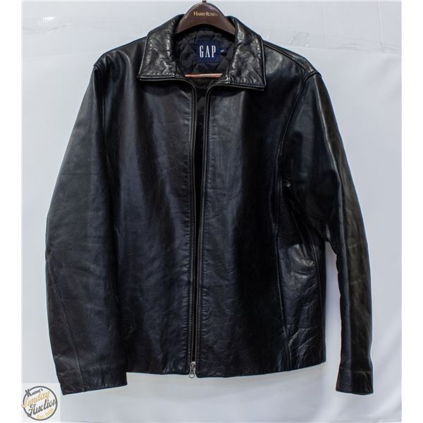 BLACK LEATHER JACKET SIZE MEDIUM