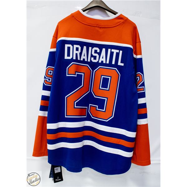 EDMONTON OILERS ORANGE WHITE BLUE DRAISAITL