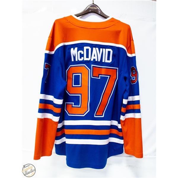 EDMONTON OILERS ORANGE WHITE BLUE MCDAVID