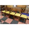 Image 2 : 5 VINTAGE WOOD CHAIRS
