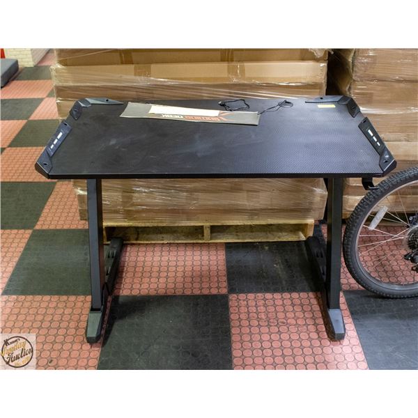 UNASSEMBLED IN BOX CARBON FIBRE GAMING DESK BLACK