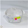 Image 1 : CORNING WARE CASSEROLE DISH, SHADOW IRIS PATTERN