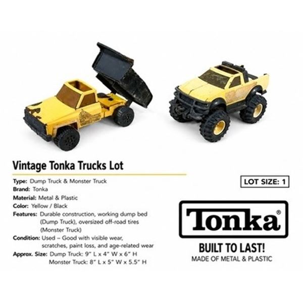 VINTAGE TONKA DUMP TRUCK & MONSTER TRUCK LOT