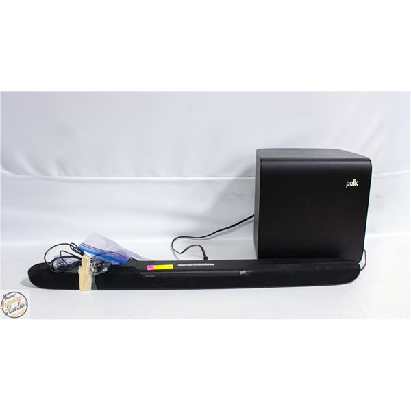 POLK SOUNDBAR & SUBWOOFER BLUETOOTH W/REMOTE