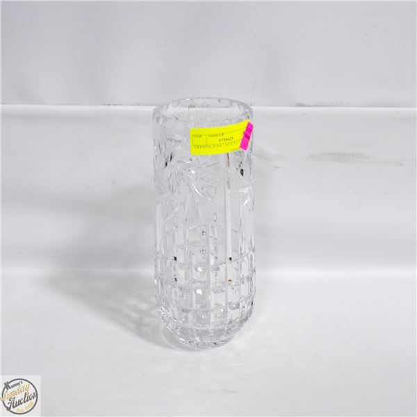 CRYSTAL VASE - 10"H X 3.5"D