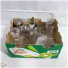 Image 1 : BOX OF CRYSTAL WINE DECANTERS, ETC