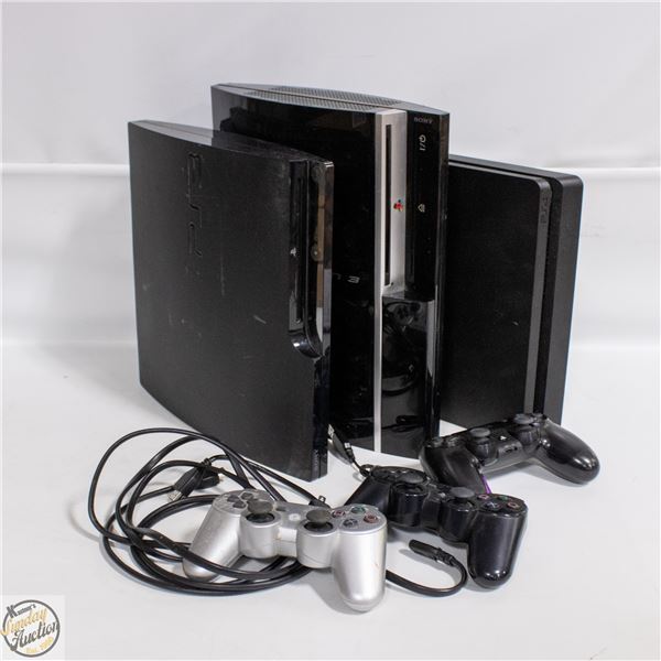 LOT OF PS3/PS4 CONSOLES/CONTROLLERS