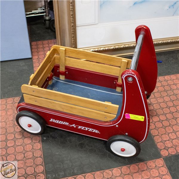 RADIO FLYER KIDS PUSH CAR - REMOVABLE WOOD STAKE