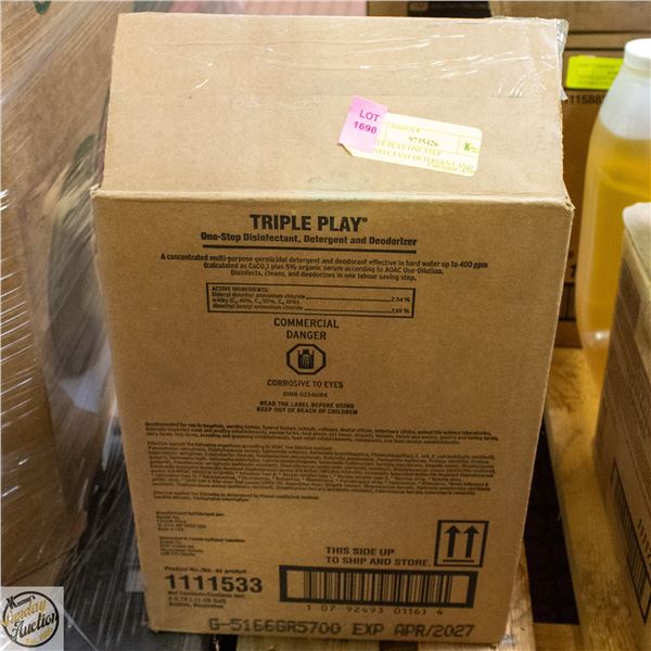 TRIPLE PLAY ONE STEP DISINFECTANT DETERGENT AND