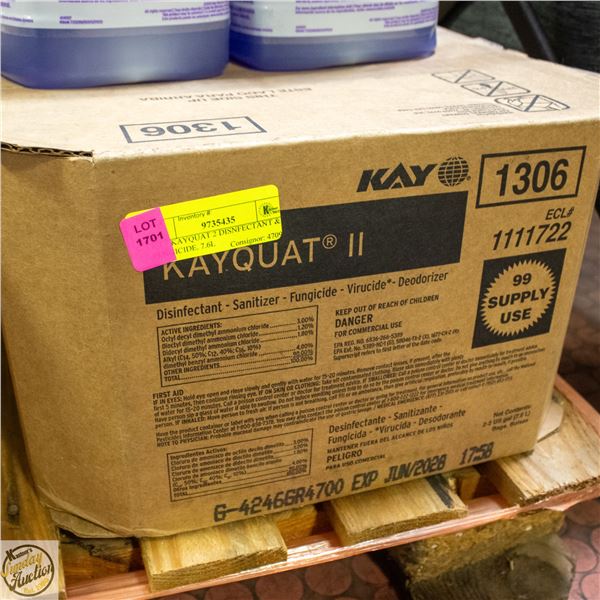 KAY KAYQUAT 2 DISNFECTANT & FUNGICIDE. 7.6L