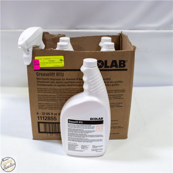 ECOLAB GREASE LIFT 6 X 32 OZ BOTTLES