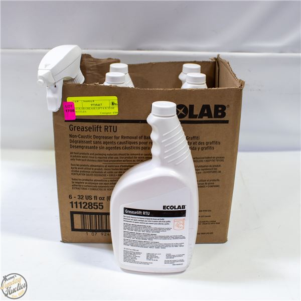 ECOLAB GREASE LIFT 6 X 32 OZ BOTTLES
