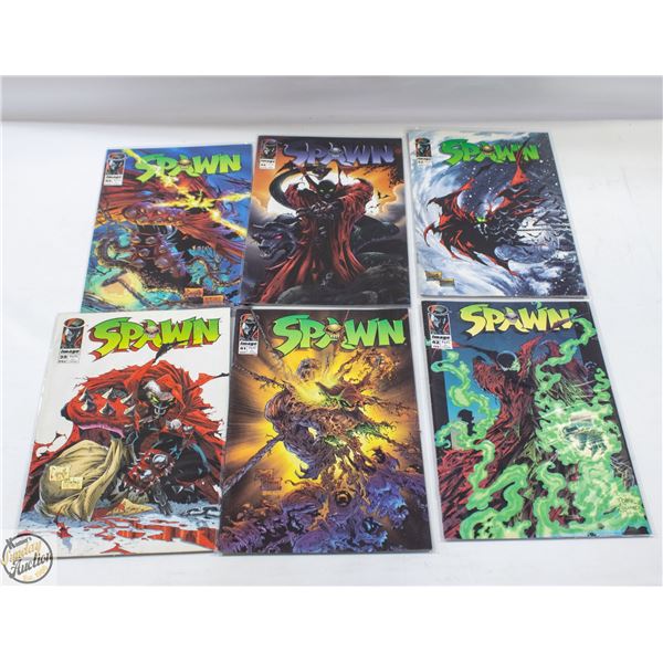 1995 SPAWN COMICS NUMBERS 39,41,42,43,44,45.
