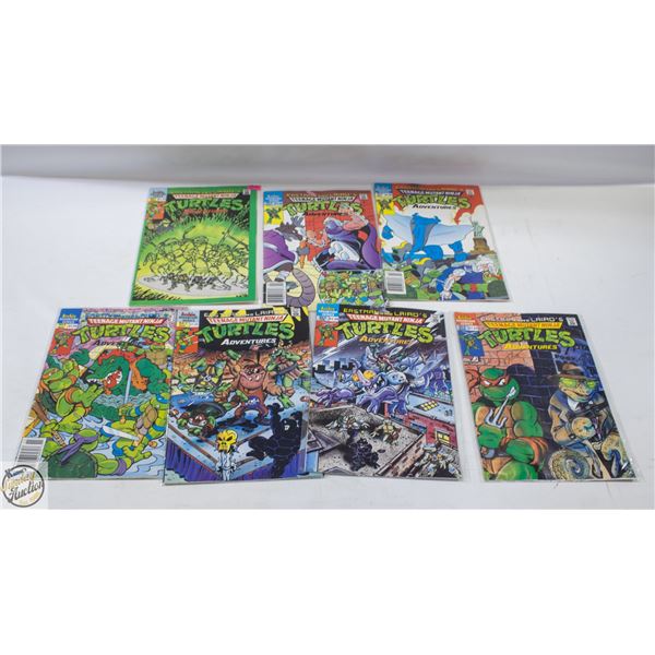 7 VINTAGE TEENAGE MUTANT NINJA TURTLES COMICS