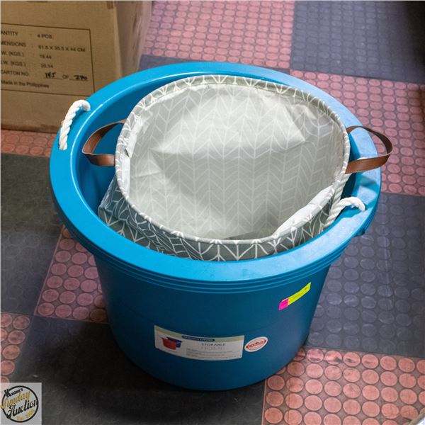 LARGE BLUE COOLER TUB