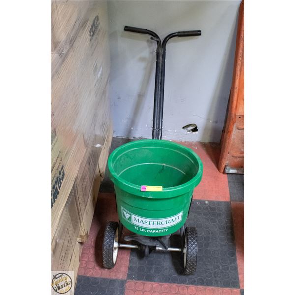 MASTERCRAFT 75LBS FERTILIZER SPREADER