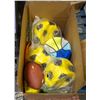 Image 1 : BOX OF INFLATABLE SPORTS BALLS ASSORTED