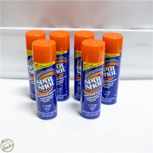 LOT OF 6 SPOT SHOT INSTANT CARPET STAIN REMOVER