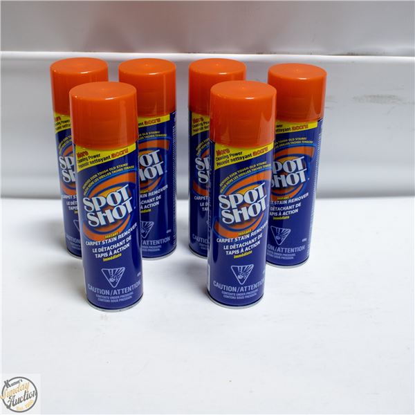 LOT OF 6 SPOT SHOT INSTANT CARPET STAIN REMOVER