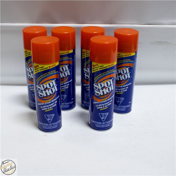 LOT OF 6 SPOT SHOT INSTANT CARPET STAIN REMOVER