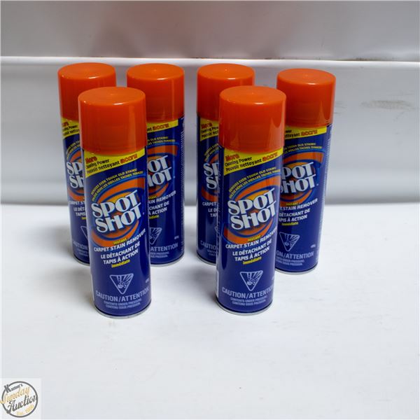LOT OF 6 SPOT SHOT INSTANT CARPET STAIN REMOVER
