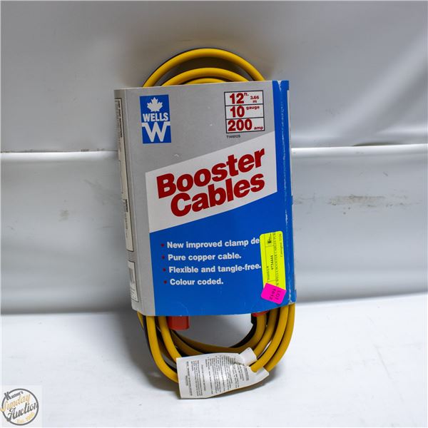 NEW WELLS BOOSTER CABLES PURE