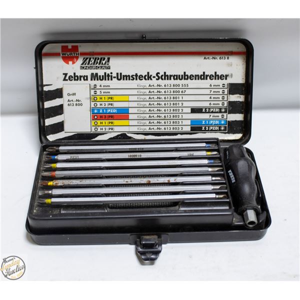CASED EXTRA LONG SCREWDRIVER BITS