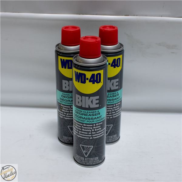 LOT OF 3 WD 40 CLEANER AND DEGREASER