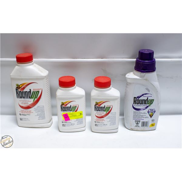 4 BOTTLES ROUNDUP 3L TOTAL
