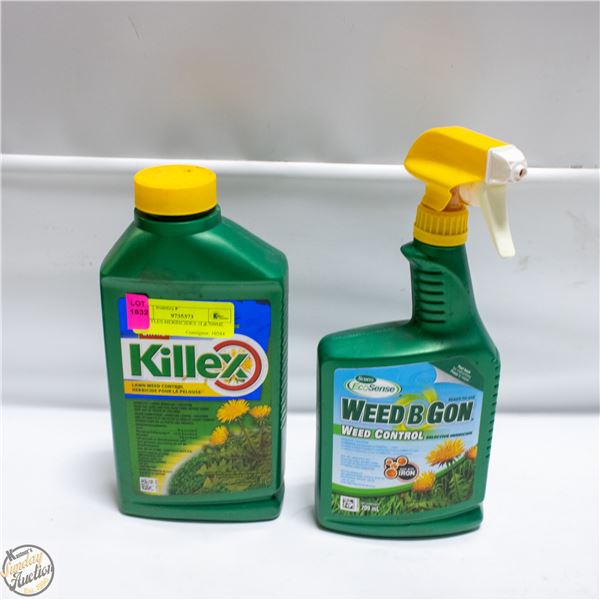 2 BOTTLES HERBICIDES 1L & 709ML