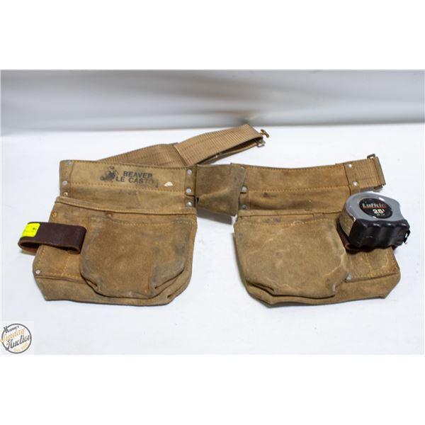 LEATHER CARPENTER TOOL BELT &