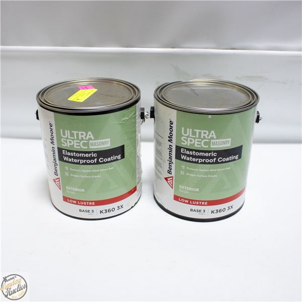 2X1 GALLONS OF BENJAMIN MOORE ULTRA SPEC MASONRY