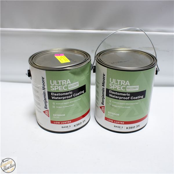 2X1 GALLONS OF BENJAMIN MOORE ULTRA SPEC MASONRY